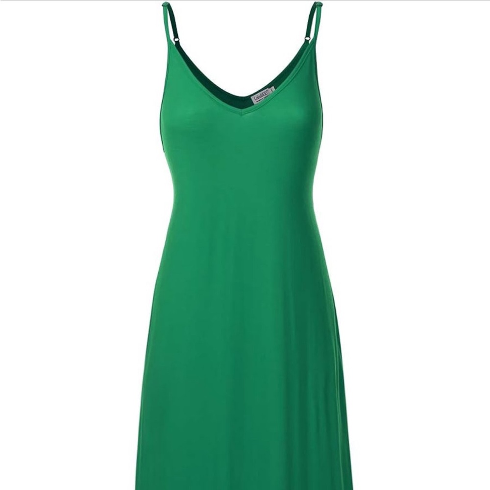 L Alytgea Women's Casual Loose Fit Long Maxi Dress Stretchy Adjustable Straps